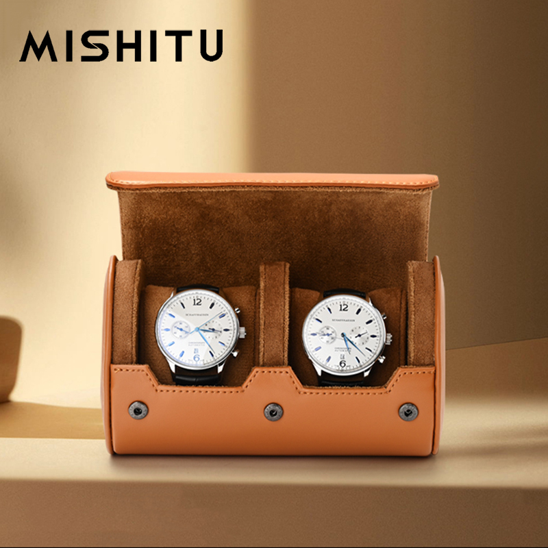 Vintage Watch Collecting - MISHITU 1/2/3 スロット時計収納ロールトラベルバッグポータブルヴィンテージレザー時計ディスプレイボックス収納袋時計オーガナイザー男性ギフト