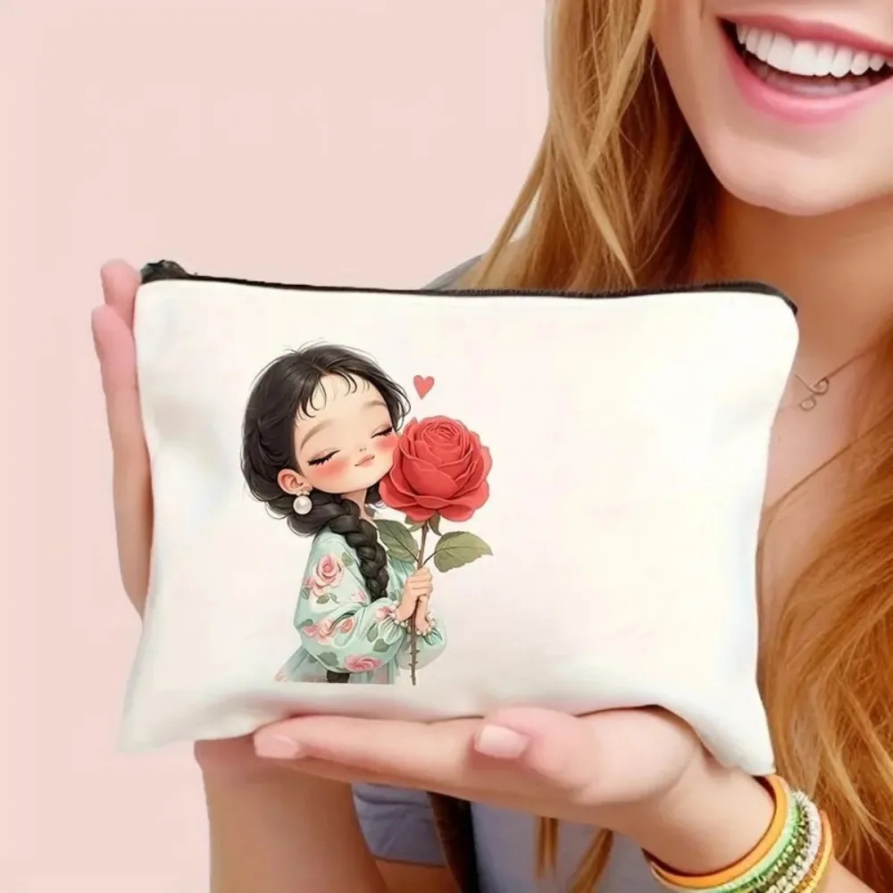 ヴィンテージシックな化粧バッグ ジッパー開閉 大容量 女の子 - Vintage Zipper のレビューと価格
