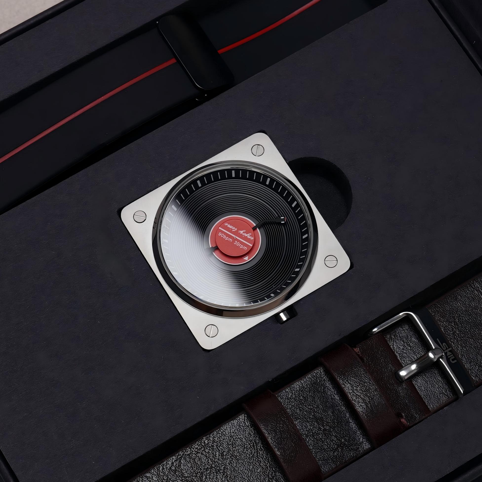SKU ビニールレコードクォーツメンズ腕時計男性用ヴィンテー - Vintage Watch Collecting のレビューと価格