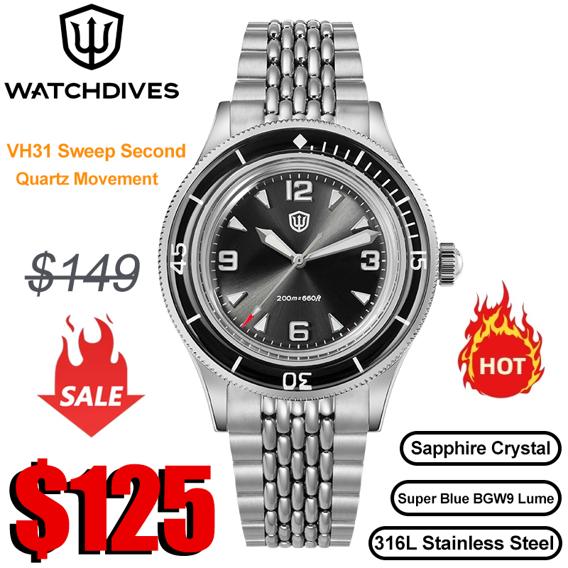 Watchdives WD50Q 腕時計 VH31 クォーツ - Vintage Watch Collecting のレビューと価格
