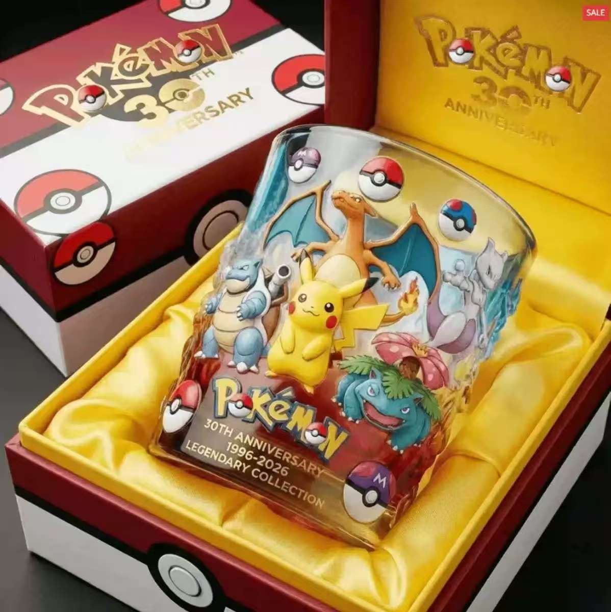 新しいポケモン30周年記念ウイスキータンブラーカップ歴史模様 - Vintage Item のレビューと価格
